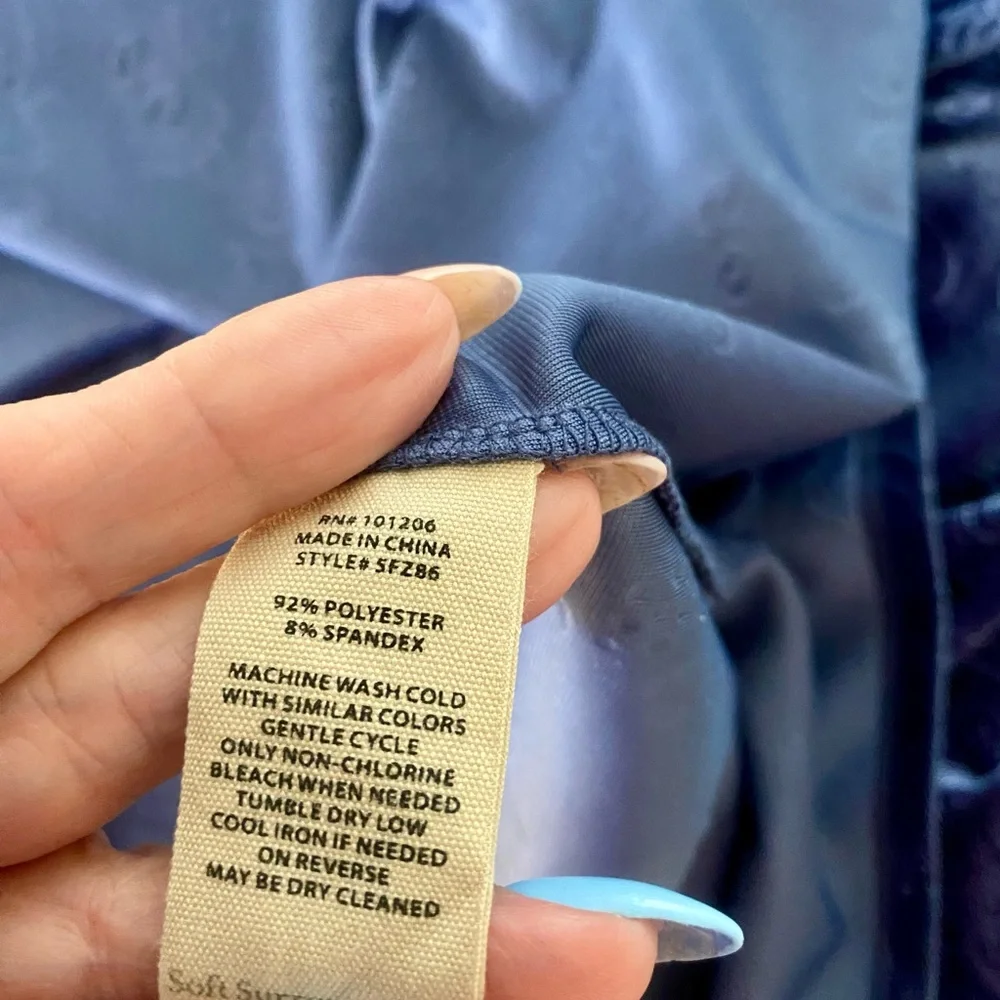 Soft Surroundings Blue Velvet Maxi Dress - Picture 6 of 7